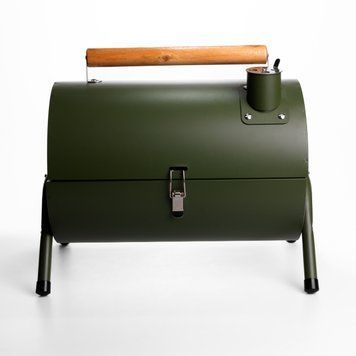 Угольный гриль двусторонний портативный с решеткой 38x25x35 см зеленый BQ-2 BQ-2 фото